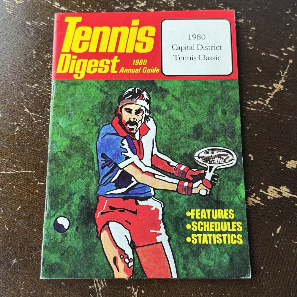 1980 Tennis Digest Annual Guide Capital District Classic Schedules Statistics